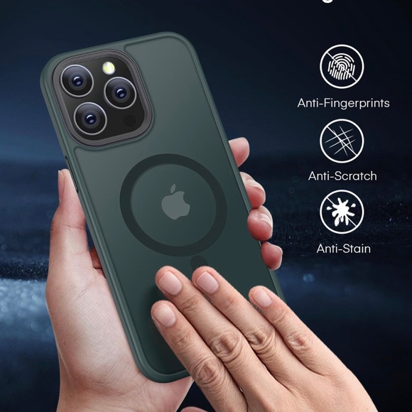 Mgnaooi Magnetic Case For iPhone 13 Pro Max Case MagSafe Matte Back - Picture 4 of 6